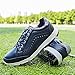 UCUZMI Men Golf Trainers, Lightweight Golfing Shoes Fashion Spikless Athletic Sneakers Outdoor Waterproof Golf Fitness Sport Shoes,Blue,9