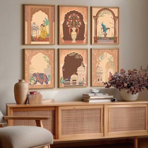 Image of kotart Painting for Wall Decoration - Pichwai Wall Art Painting for Living Room Bedroom Office Room Decor - Premium Digital Paintings with Frame for Home Decoration (10X13 INCH, B)