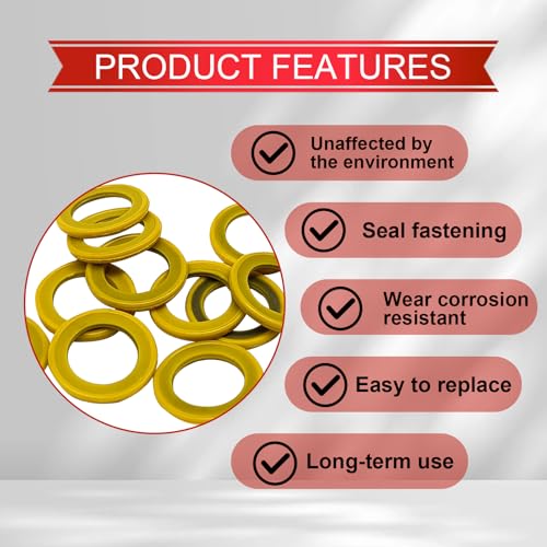 Image of 15 Gearcase Drain Plug Seal Washer Gaskets - Drain Screw Gaskets Compatible with Mercury Marine /Mercruiser Lower Unit Grease Gaskets Washer Drain Plug Seal 26-830749 8M0204693