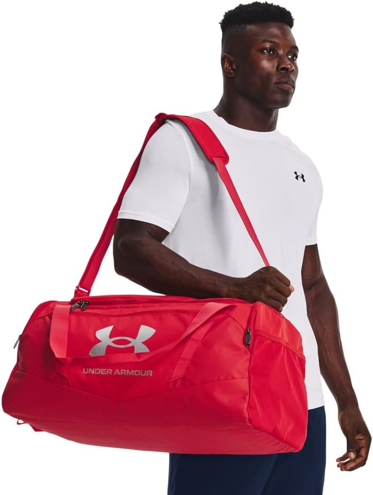 Under Armour Unisex-Adult Undeniable 5.0 Duffle, Red (600)/Metallic Silver, One Size Fits Most - Image 7