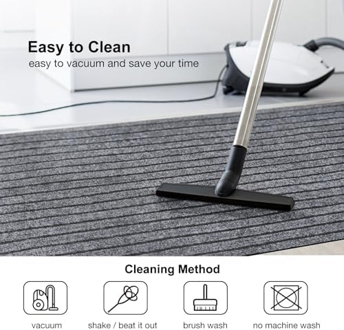 2' x 6' Runner Rugs with Rubber Backing, Outdoor Indoor Utility Non Slip Carpet Rug Runner for Hallway, Custom Size Area Rugs Mat for Entryway Balcony Patio Kitchen Garage Stair Laundry