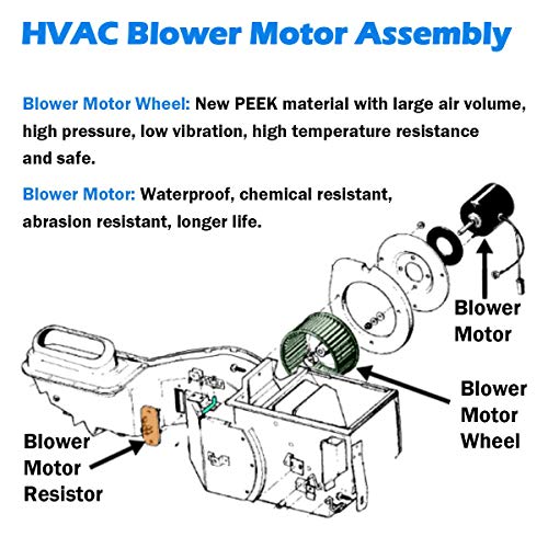 AUTEX HVAC Blower Motor Assembly Blower Motor 700110 89018521