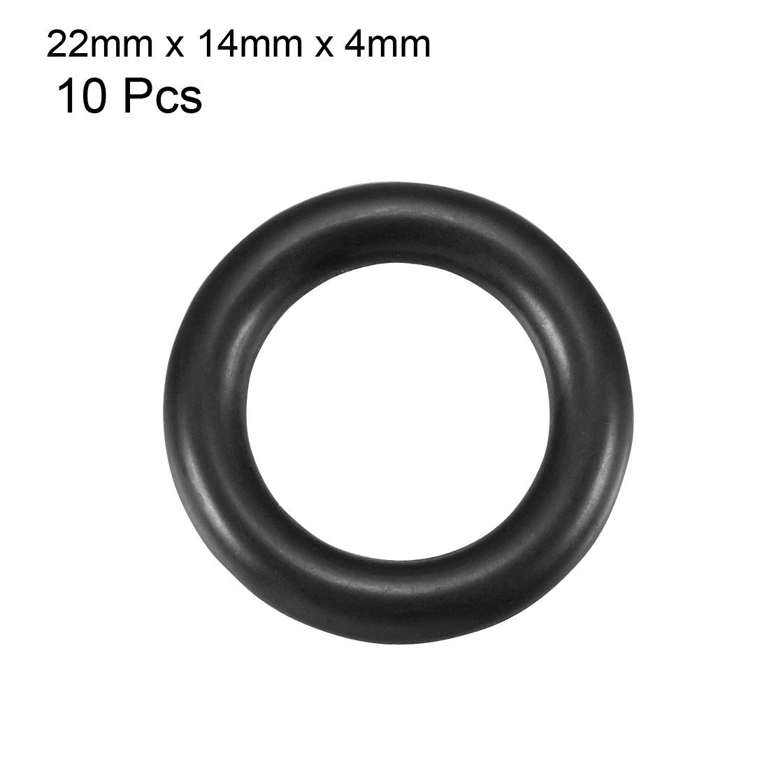 sourcingmap Nitrile Rubber O-Rings 22mm OD 14mm ID 4mm Width, Metric Sealing Gasket, Pack of 10 - Image 2