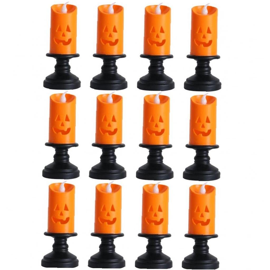 Bougies sans flammes contre coulées de cire : 12 citrouilles LED Halloween propres à piles