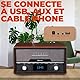 Denver MDA-525DW Retro Musiksystem – DAB+ Radio, FM, CD, Bluetooth, AUX & USB – 2 x 50W Lautsprecher, Farbdisplay & Weckfunktion – Nostalgisches Design mit modernem Sound
