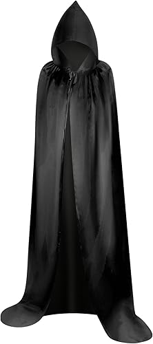 Myir JUN Capa unisex con capucha, disfraz de Halloween, con capucha, longitud completa, para Halloween, Navidad, disfraces