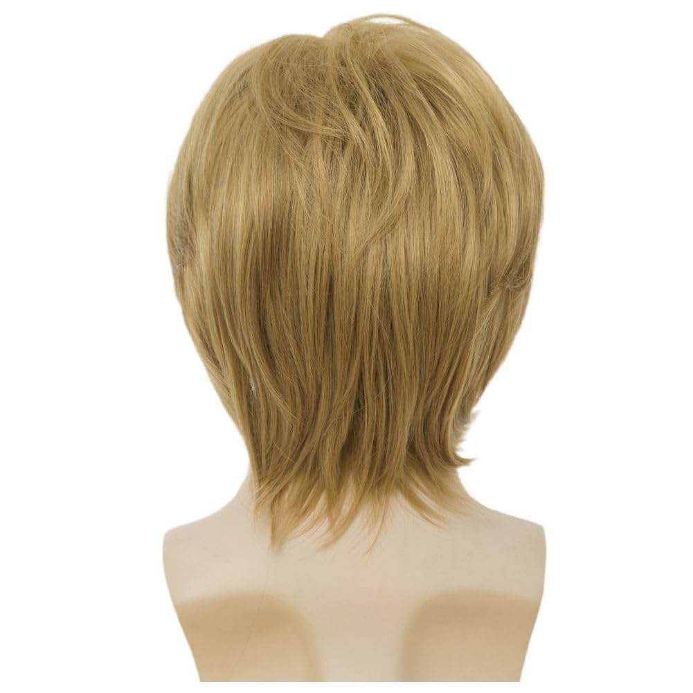Siudus Blonde Short Wigs for Men Side Part Layered Natural Hair Wig Heat Resistant Synthetic Fiber Wig for Daily Use - Image 4
