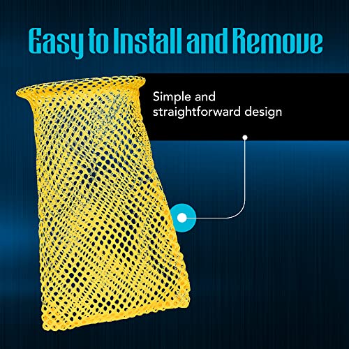 STEADYKLEEN - Mesh Drain Sock Strainer for Floor Drain, Reusable Mesh Sink Strainer with 4.5-Inch Metal Ring on Top, Flexible Floor Drain Strainer, Fits 4-Inch Floor Drain Opening - SteadyKleen