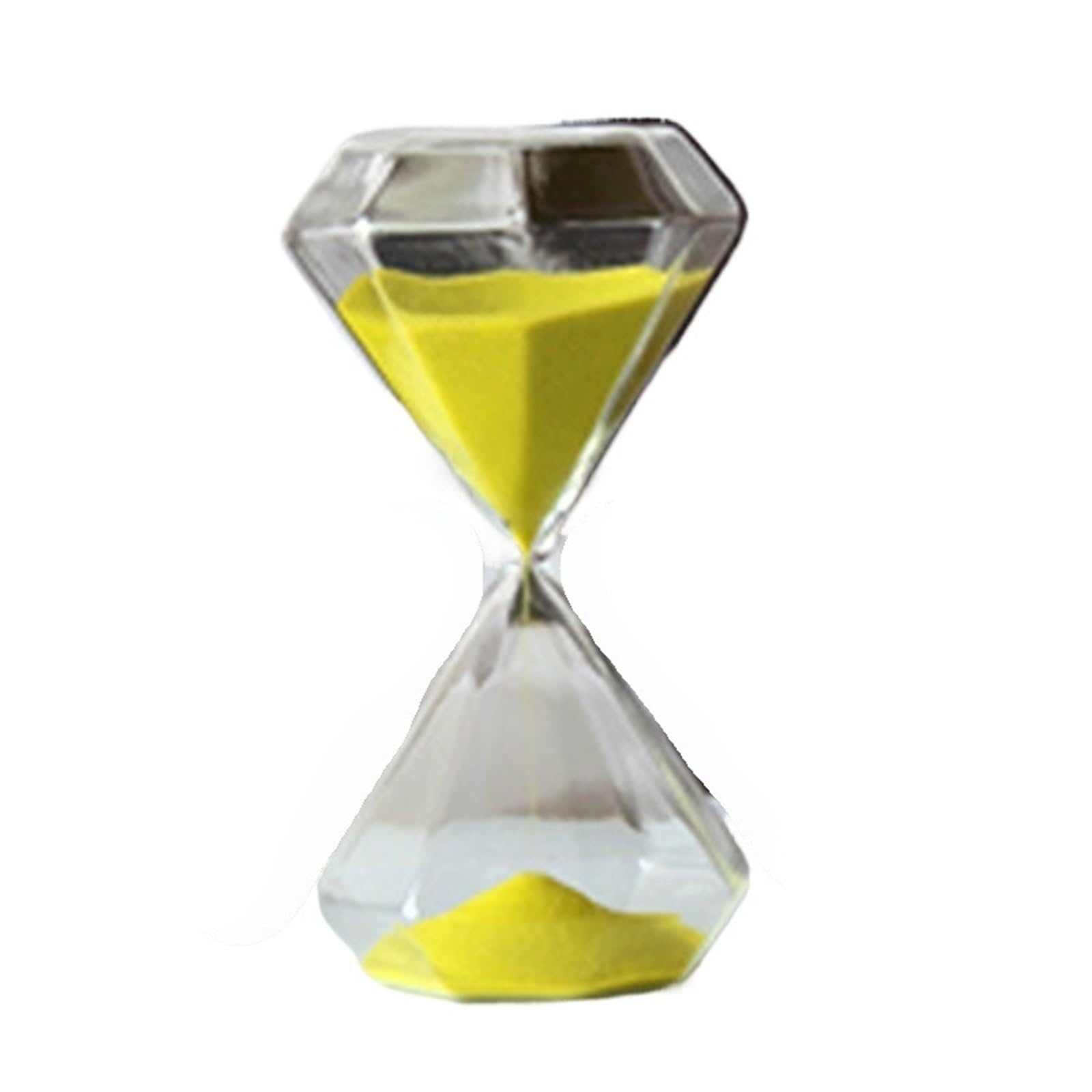 Reloj de Arena Cristal Transparente, 2 uds., temporizadores, Reloj, Dormitorio, Estudio, Oficina, Adorno for el salón de Cocina(Yellow,M)