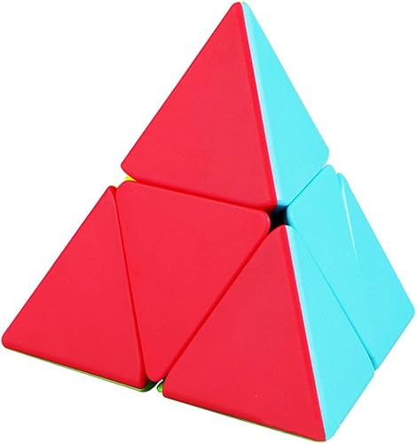 TANCH QIYI - Cubo de velocidad pirámide 2 x 2 pulgadas, triángulo sin palo, cubo mágico, juguete colorido