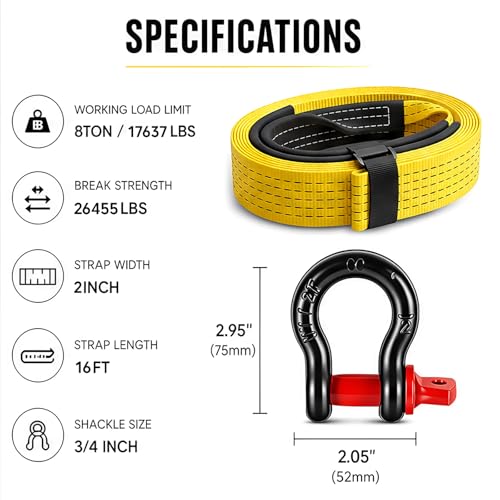 Corde de remorquage pour SUV et véhicule tout-terrain - 2