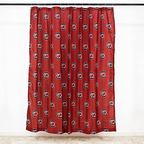 Image of College Covers Everything Comfy South Carolina Gamecocks Bright and Colorful Shower Curtain Cover 70 inch x 72 inch
