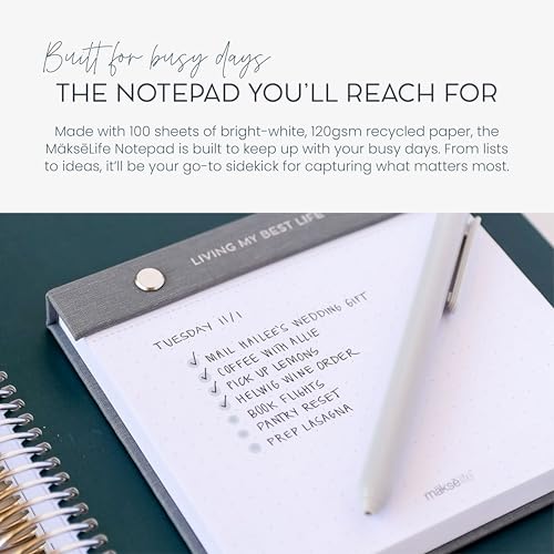 Bloc-notes dot grid MäksēLife carnet de planification d'objectifs - 6