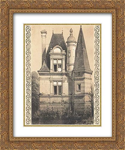 Fermin Cassas, Louis 15x18 Gold Ornate Framed and Double Matted Museum Art Print Titled Bordeaux Chateau IV