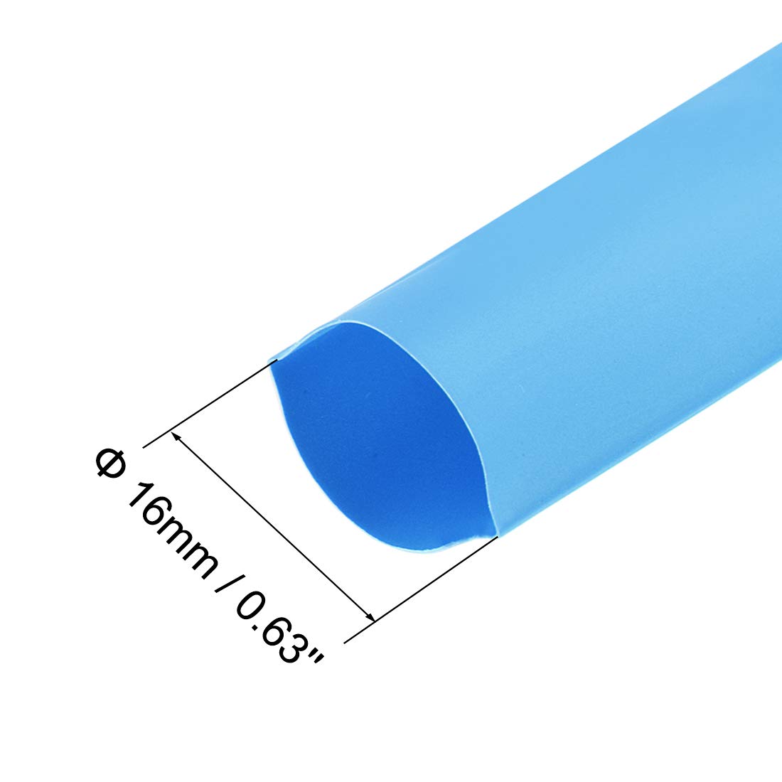 sourcing map Heat Shrink Tubing, 5/8"(16mm) Dia 2:1 rate Shrinkable Tube Cable Sleeve 7m - Blue - Image 3
