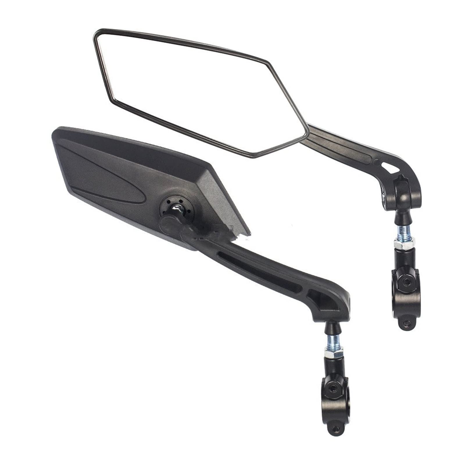 Rückspiegel Fahrradzubehör Fahrradrückspiegel Reflektor Verstellbarer drehbarer Lenkerspiegel Klarer Rückspiegel für Elektroroller Universal-Rückspiegel (EIN Set)