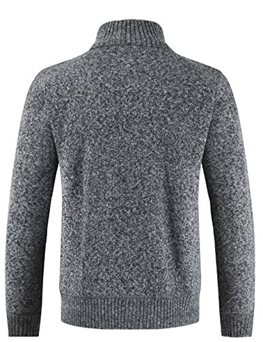 Men's Vintage Button Up Cable Knitted Chunky Longline Cardigan Outerwear Long Sleeve Zipper Sweater Jumpers2