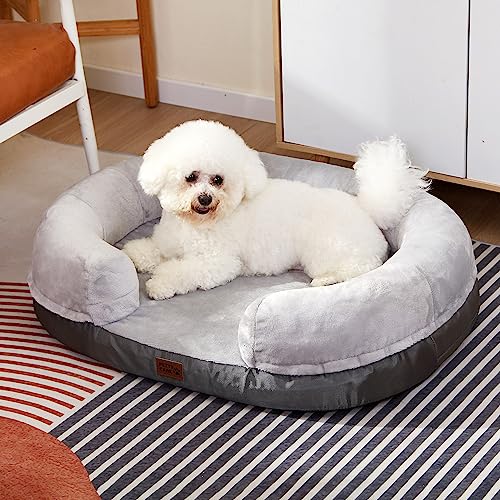 Pettycare Memory Foam Dog Beds With Sides For Medium Dogs, Orthopedic Washable Dog Bed With Removable Cover, Waterproof Pet Bed With Antislip Bottom #TOP5
