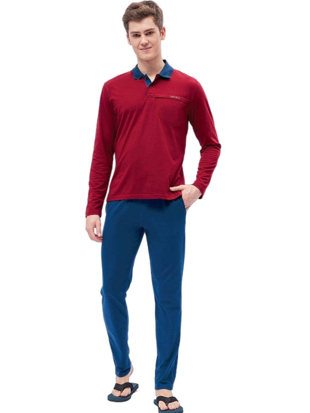 sweet dreams Men Solid Pyjama Set-picture-25