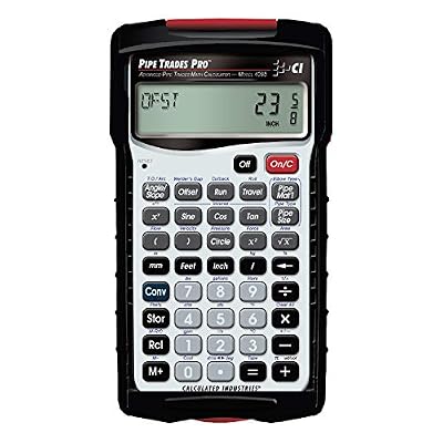 Calculated Industries 4095 Pipe Trades Pro Advanced Pipe Layout and Design Math Calculator Tool for Pipefitters, Steamfitters, Sprinklerfitters and Welders | Built-in Pipe Data for 7 Materials