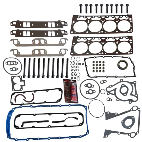 Image of Partsflow Full Gasket Set Bolts Compatible With 1998-2003 Dodge B2500 Ram Dakota 98 JEEP 5.9L OHV