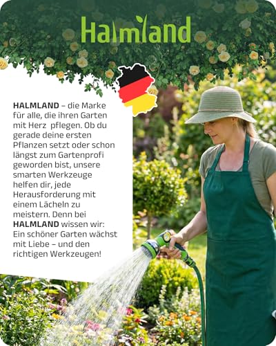 halmland® Profi Gartenbrause | vielseitige Gartenspritze, Gartenschlauch Spritze, Wasserspritze | mit präziser Daumensteuerung | ideal für einfache Gartenbewässerung | metallverstärkt