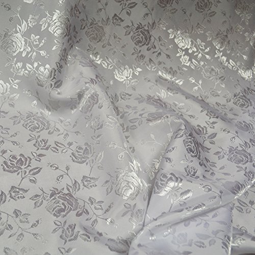 専用 hiand Flower Jacquard（white） White Floral Jacquard 2217 – Fabrics4Fashion