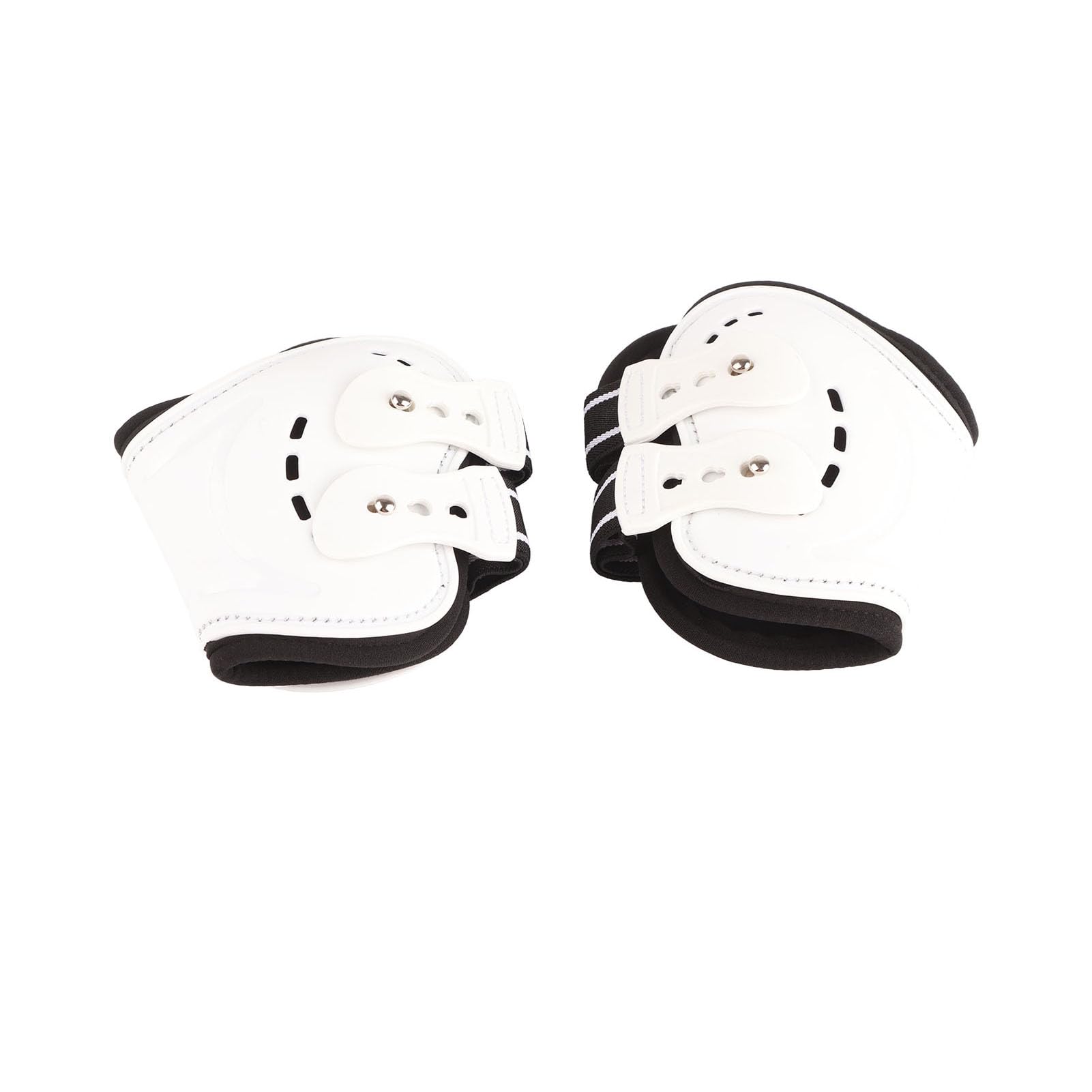Botas para Patas Traseras de Caballo, Botas Protectoras Flexibles para Nudillos para Caballos Banda Elástica Resistente a los Golpes Antideslizante Que Absorbe la Humedad Blanco