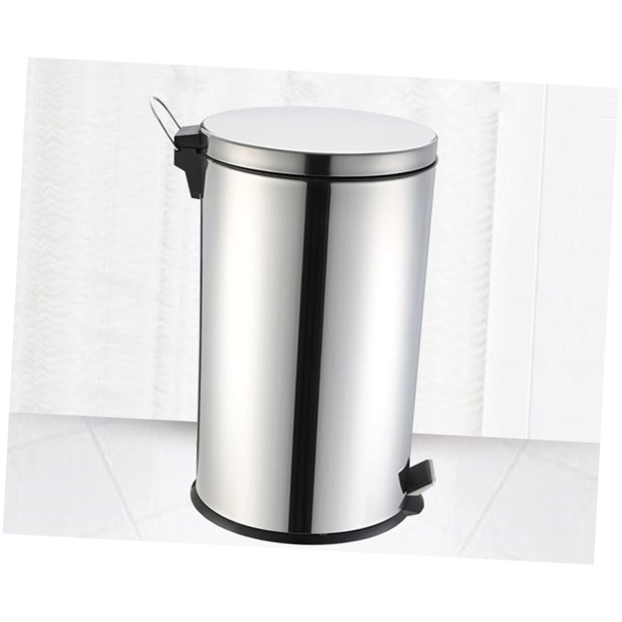 Alipis Pattumiera in Acciaio Inox 5l Pedale Set 1 Argento | Secchio da 5l, Uso per Lavanderia e Toilette, Finitura Metallica, Confezione Singola