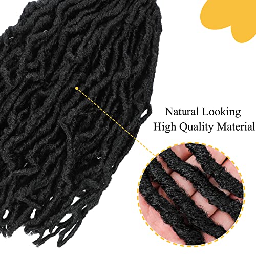 7 Packs Short Faux Locs Crochet Hair 10 Inch Soft Locs Natural Black Butterfly Locs Dreads Locks Synthetic Crochet Hair For Black Women (10 Inch, 1B) #TOP3