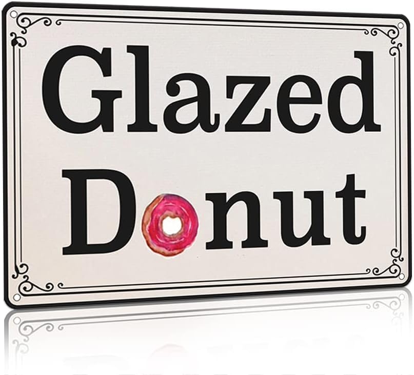 Glazed Donut Look Home Gym Decor Cycle Instructor Fitness Tread Workout Quote Metal Tin Sign - Vintage Coffee Wall Bar 12x16 Inch