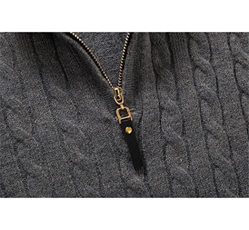 Pull en tricot pour homme bleu XXXL avec demi fermeture éclair