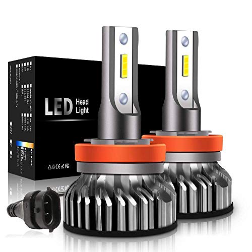 Bombilla 9005 HB4 LED Coche, 10000LM Faros Delanteros Bombillas para Moto, Reemplazo de la Luz Halógena, Xenon Blanco 6000K 12V, 1 par (9005/HB3)