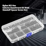 LiebeWH 250 sztuk M2 Męski żeński M2 Nylon PCB Dystans Śruby Cylindryczne Sześciokątne Zestaw Asortyment