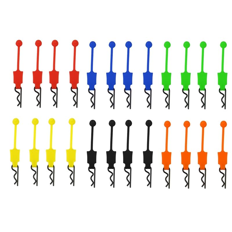 4Pcs Rubber Car Body Clip Retainer Shell Fixed Buckle Lock for 1/10 ARRMA Senton Granite Typhon Traxxas Slash UDR(Red)