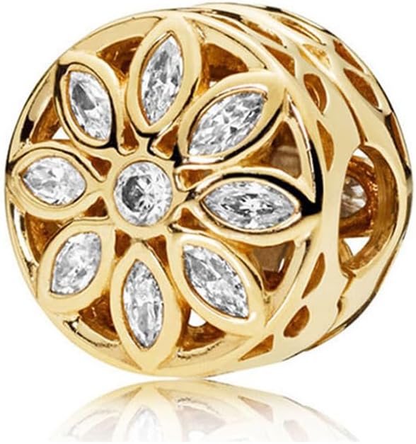 9 Pack Silver Bead Charms for Bracelets and Necklaces Charm for Woman Cubic Zirconias Dangle Pendant Jewelry Beads Set - Image 2