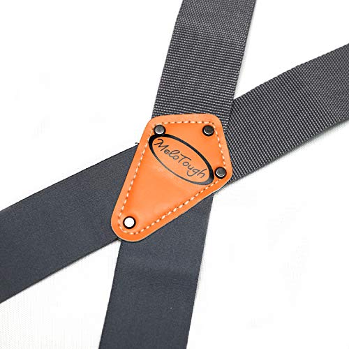 Image of MELOTOUGH Men's Suspender 2 inch Wide Partial Elastic Strap for Jeans Pants