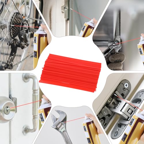 TIESOME Spray Can Straws 50 PCS Red Plastic 12 cm miniatura 6
