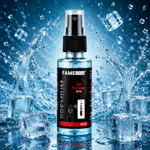 Image of Ice Premium Car Perfume Luxury Spray 50 ML with Hanging Card /Travel Friendly Car Air Fresheners 350+ Sprays /Car Accessories Interior /Eliminates Bad Odour for Car Office & Home
