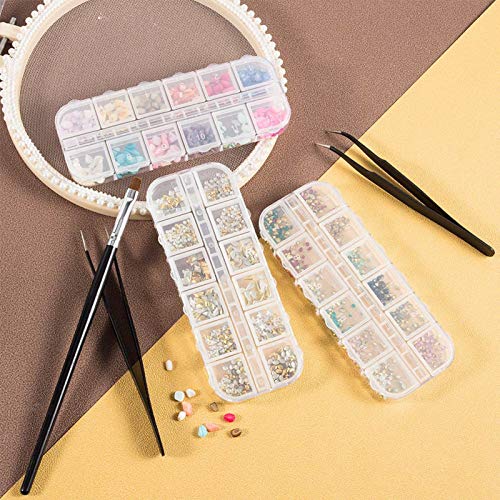 Bijoux pour ongles strass 3D rivets gemmes avec accessoires