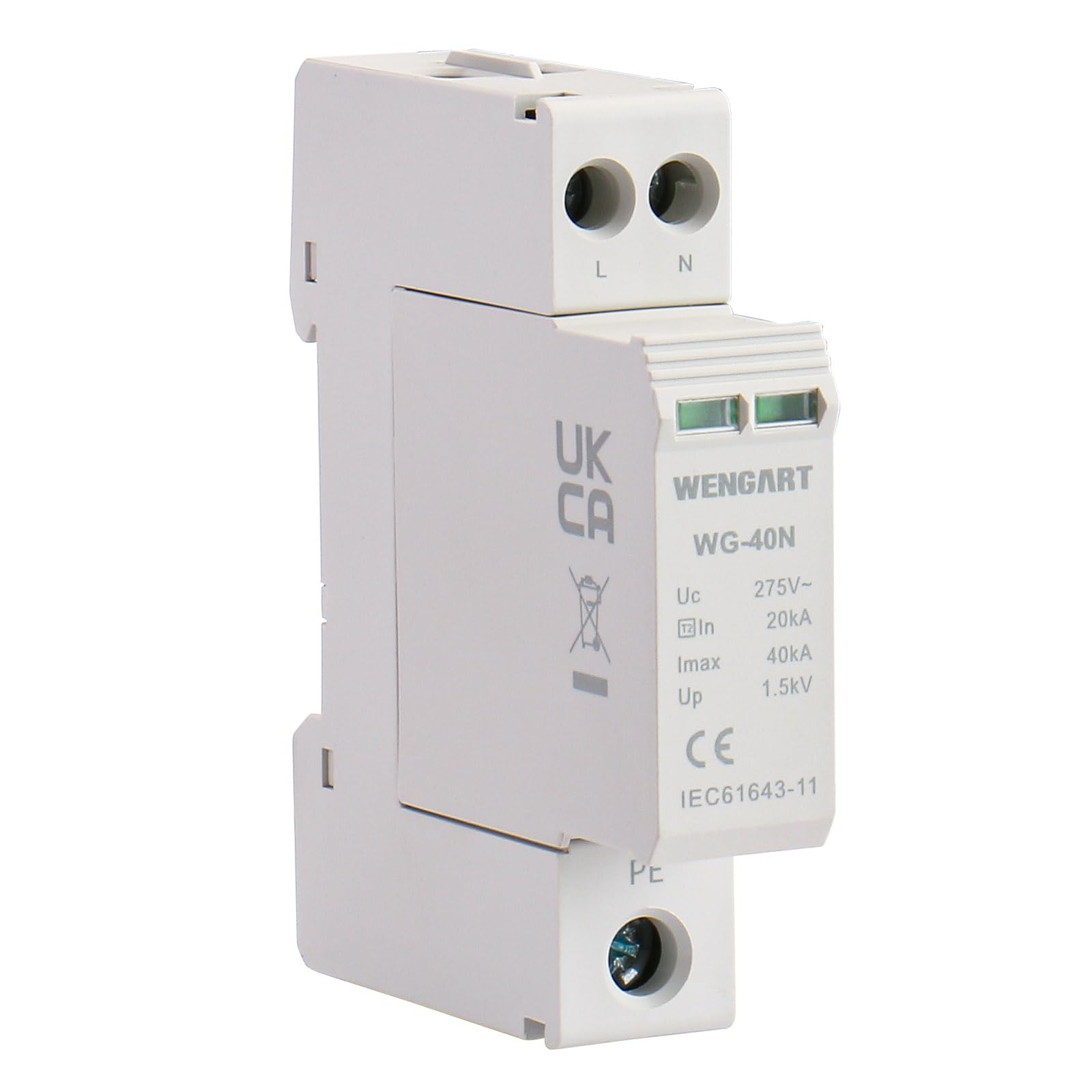 Wengart WG-40N Surge Protection Device with labeled components