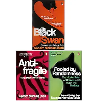 Portada de Nassim Nicholas Taleb 3 Books Collection Set (The Black Swan, Antifragile, Fooled by Randomness)