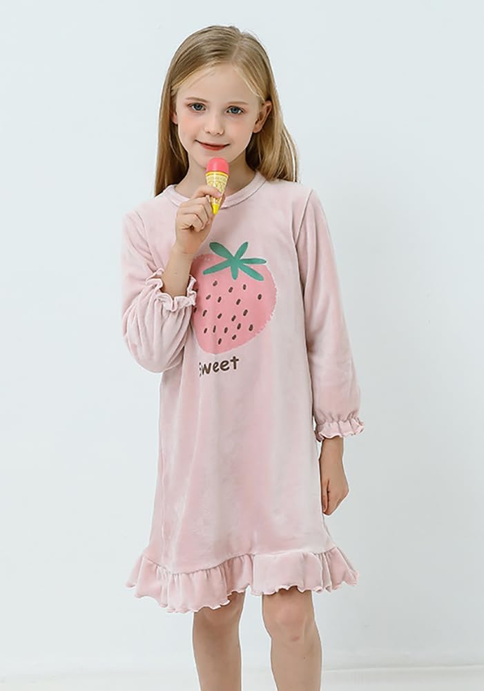 Girls Christmas Halloween Dress，Flannel Winter Long Sleeve Dresses 3-12Years - Image 3