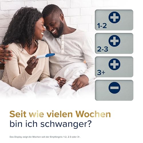 Clearblue Schwangerschaftstest Frühtest digital, Pregnancy Test, 2x Frühschwangerschaftstests / Schwangerschaftsfrühtests mit Wochenbestimmung, Schwangerschaft bestimmen, 25 mIU/ml