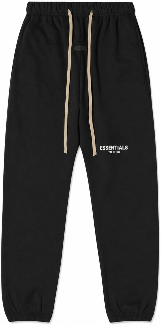 Men's Sweatpant Oversized Fit Elastic Waist Cotton Jogger Pants for Men Workout Running with Pockets