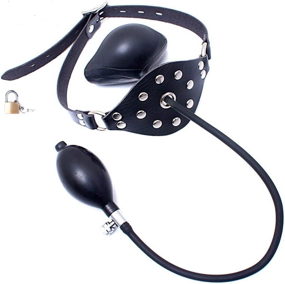 Inflatable Mouth Gag Bound Gag Davidsource Studded Faux