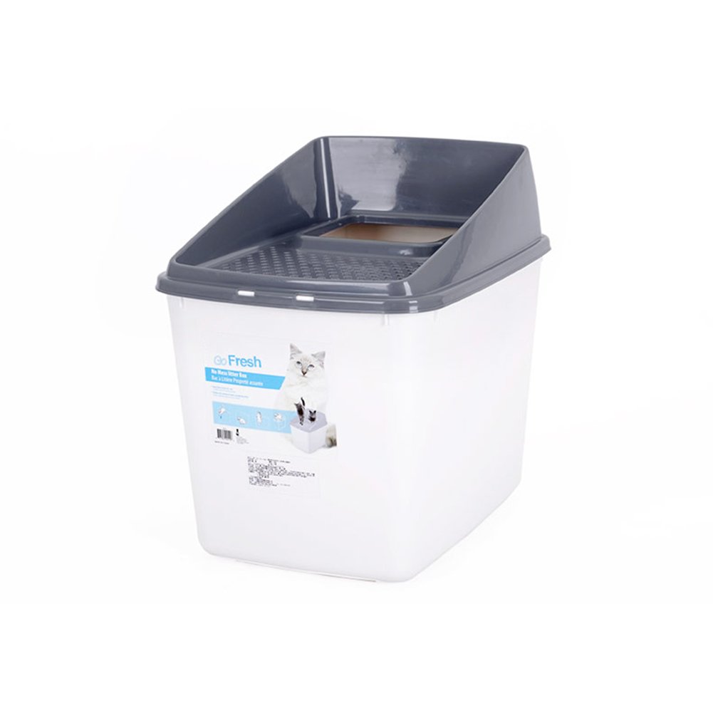 Litière grand espace anti-projection pour tous les types de chats LUOER