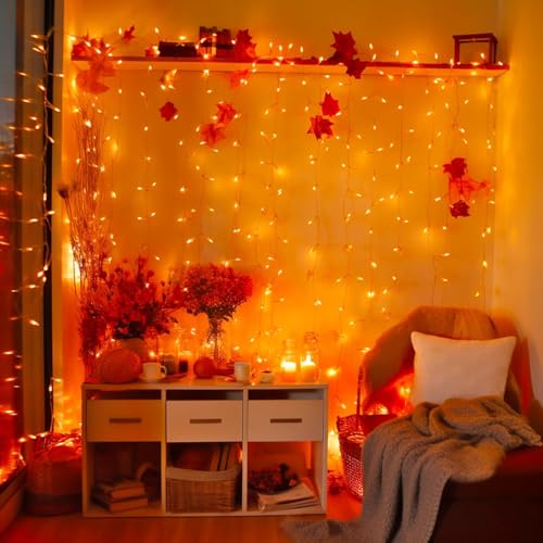 Image of TEKCOOL 35 Feet Long LED Power Pixel Serial String Light, 360 Degree Light in Bulb | Copper Led Pixel String Light for Home Decoration,Diwali,Christmas(Orange) Pack of 1.