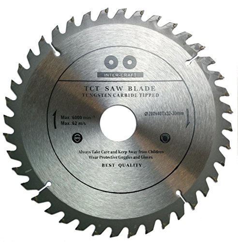 Inter-Craft Lame de scie circulaire de qualité supérieure pour bois 200 x 32-30 mm x 40 dents Cover