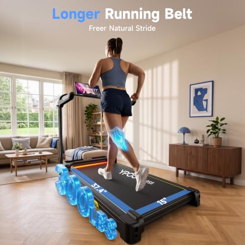 Image of YPOO Walking Pad Incline, Treadmills for Home, Handle Bar, Foldable, 300LBS